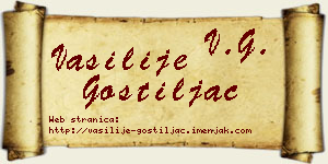 Vasilije Gostiljac vizit kartica